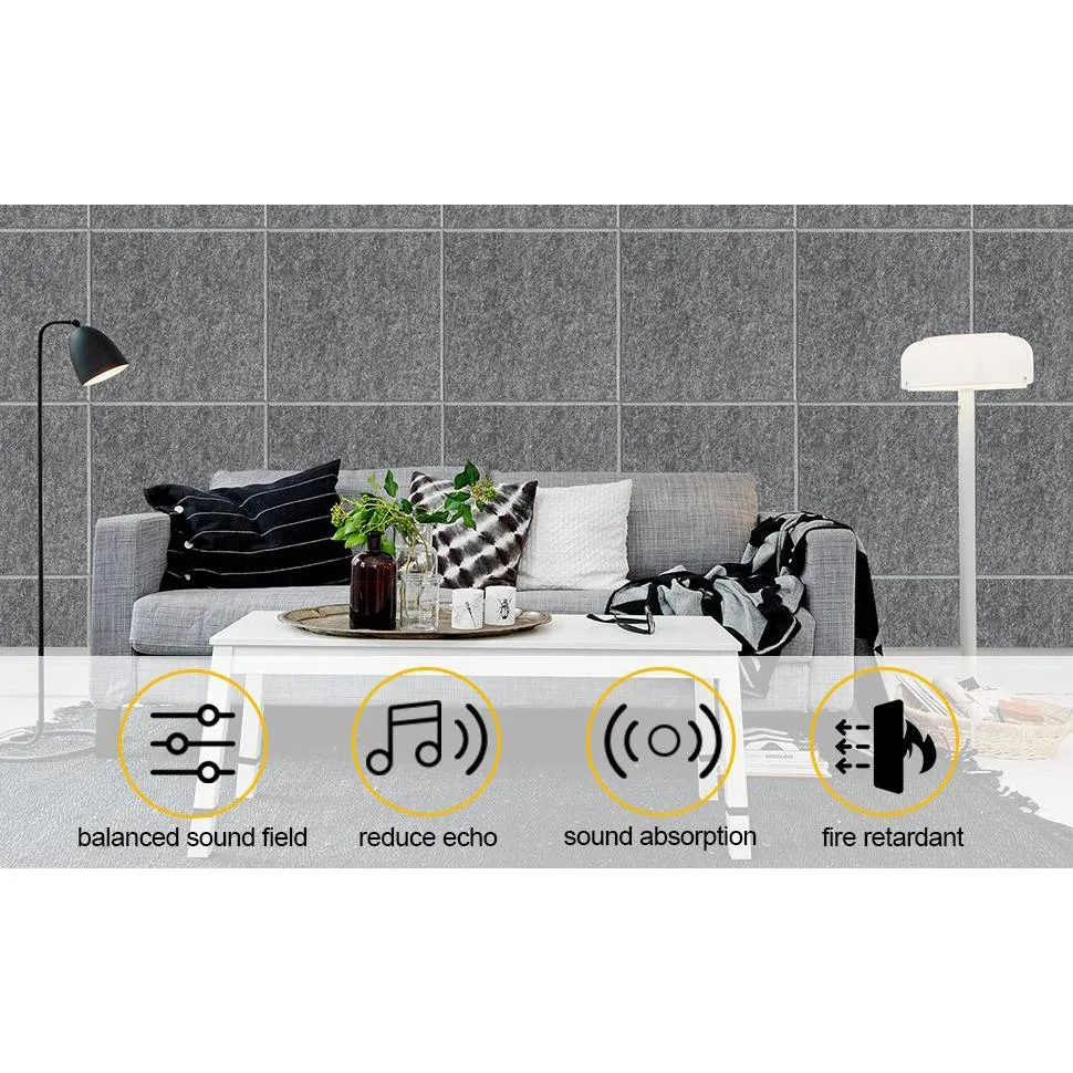 12-Packs: AGPtEK Acoustic Absorption Noise Cancellation Panels