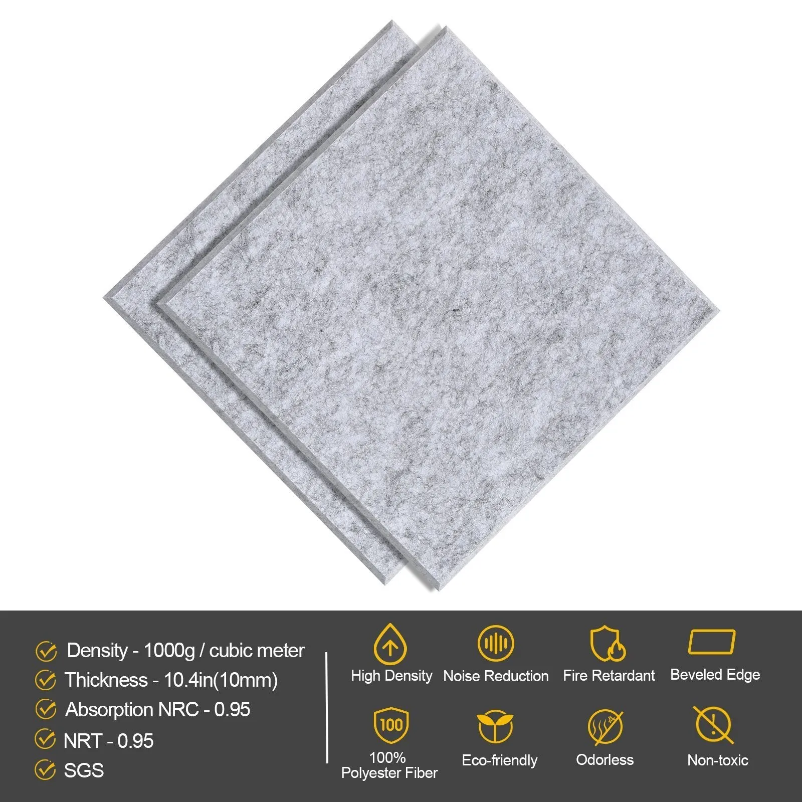 12-Packs: AGPtEK Acoustic Absorption Noise Cancellation Panels