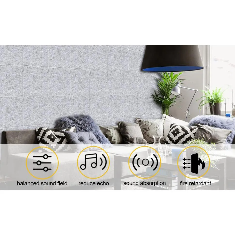 12-Packs: AGPtEK Acoustic Absorption Noise Cancellation Panels