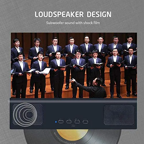 12'' Phone Screen Magnifier with Bluetooth Speaker, 3D HD Movies Amplifier Projector Cell Phone Screen Enlarger with Foldable Stand for iPhone 11 Pro Samsung Galaxy S9 and Other Smartphones
