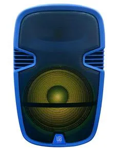 15" Portable Bluetooth DJ Speaker with Stand - BLUE