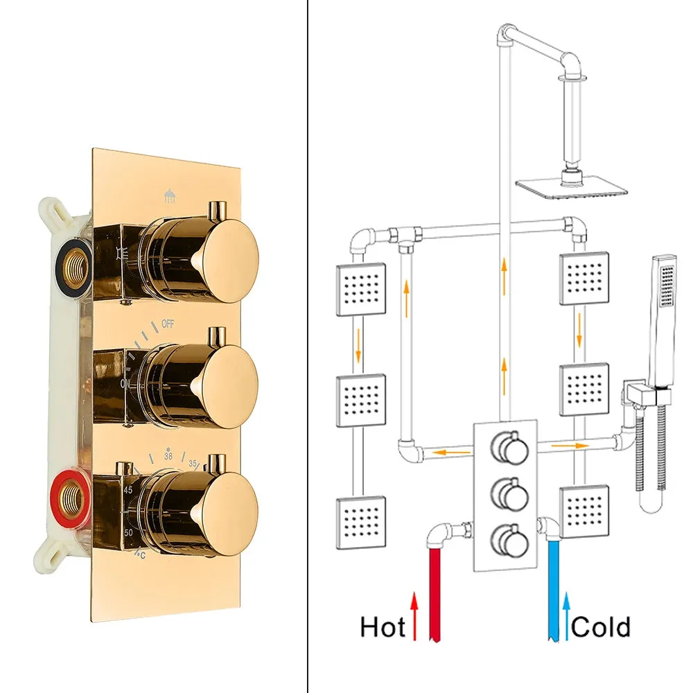 2-3 ways Mixer Valve Thermostat Control Valve Concealed Shower Valve