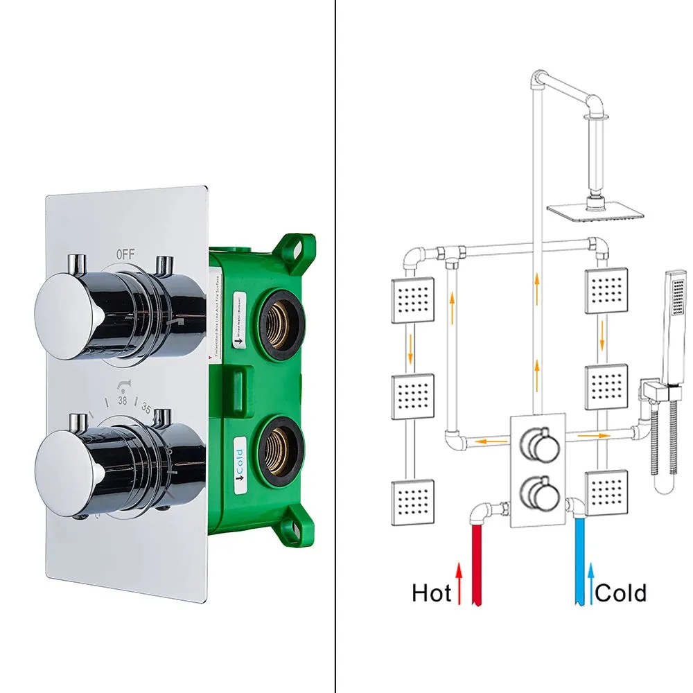 2-3 ways Mixer Valve Thermostat Control Valve Concealed Shower Valve