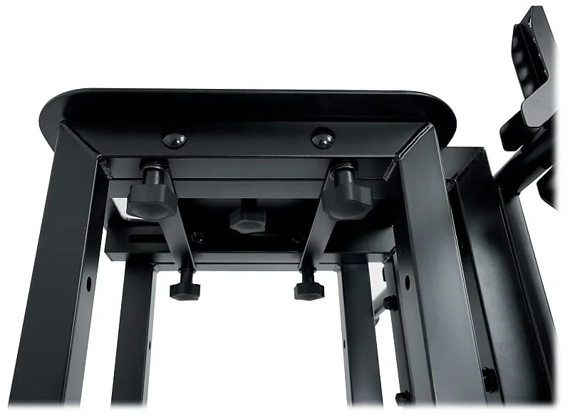 2) Rockville RTP33-TV Black Totem DJ Speaker/Lighting Stands   Detachable TV Mount (2) RTP33-TV Black