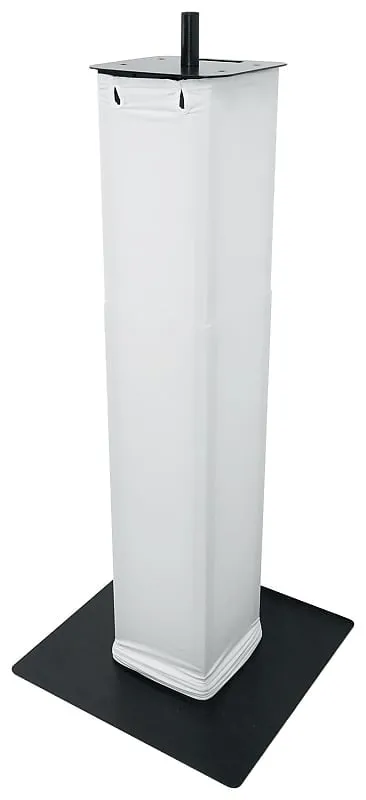 2) Rockville RTP33-TV Black Totem DJ Speaker/Lighting Stands   Detachable TV Mount (2) RTP33-TV Black