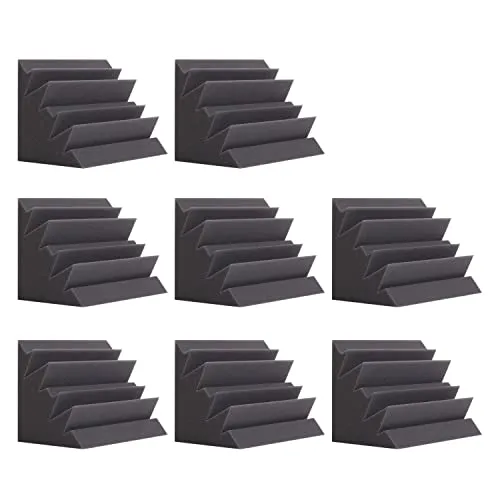 24 Pack Sound Proof Foam Panels for Wall,Self Adhesive Acoustic Panels,12" X 12" X 1.2" Egg Crate Soundproof Wall Panels for Studio,Room Acoustic Treatment Foam,Sound Absorbing Foam Black