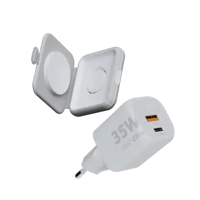 2in1 Foldable Wireless Travel Charger   35W Fastcharger Bundle