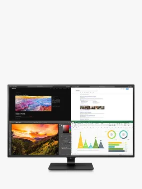 42.5" 4K Ultra HD Gaming Monitor, HDR, Dynamic Action Sync, Adjustable Stand, USB Type-C, 60Hz Refresh Rate