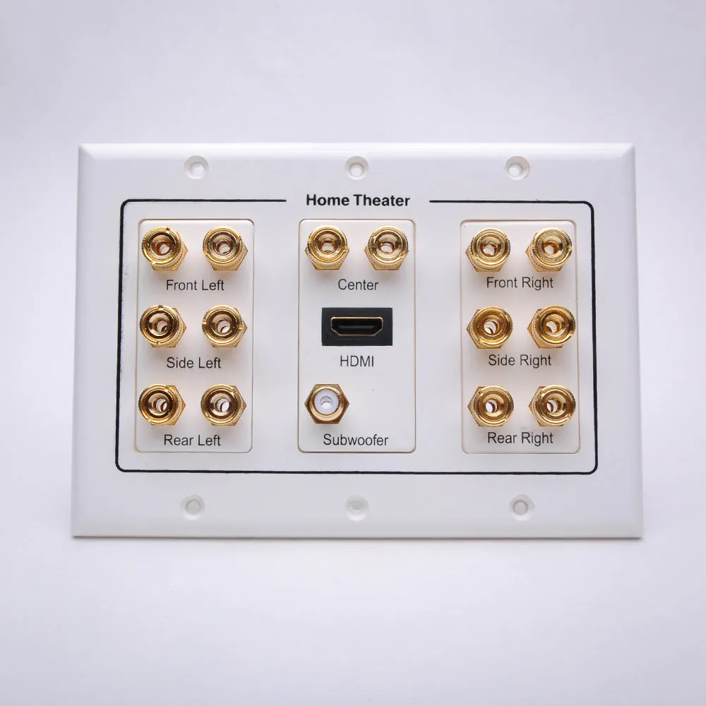 7.1 Home Theater Wall Plate w/ HDMI and Subwoofer