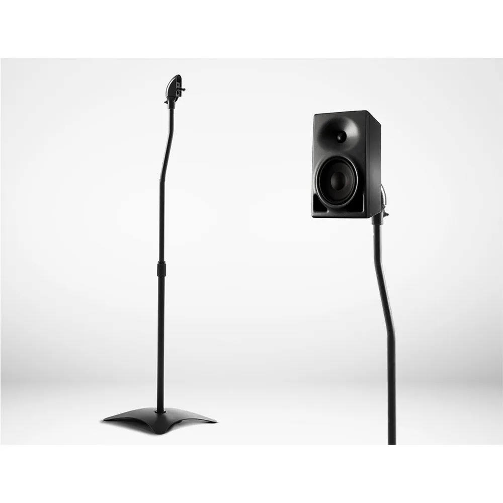 Adjustable Height Surround Sound Speaker Stands, Steel, 2pcs, Alpha
