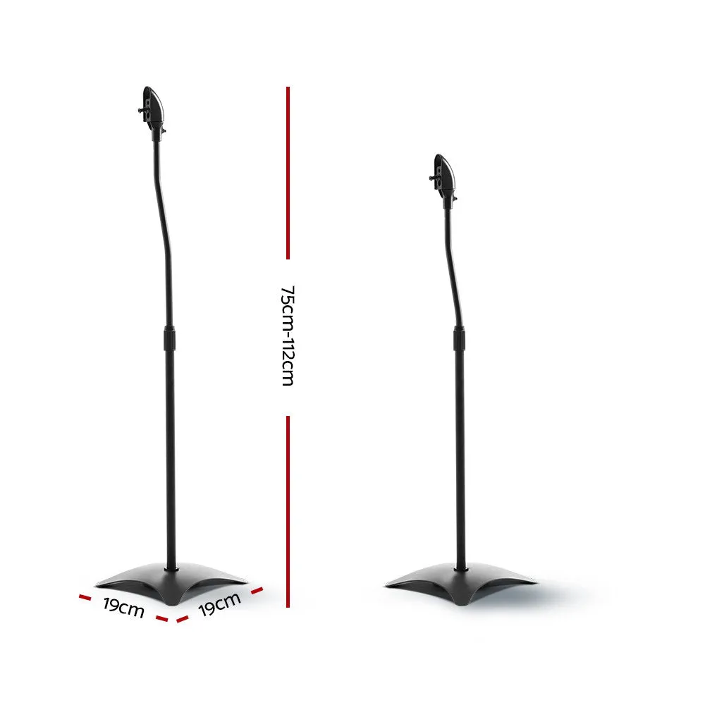 Adjustable Height Surround Sound Speaker Stands, Steel, 2pcs, Alpha