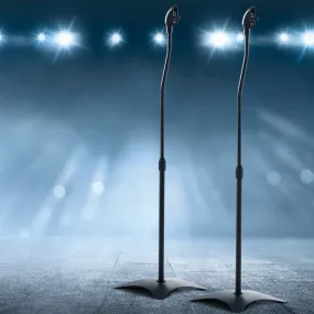 Adjustable Height Surround Sound Speaker Stands, Steel, 2pcs, Alpha