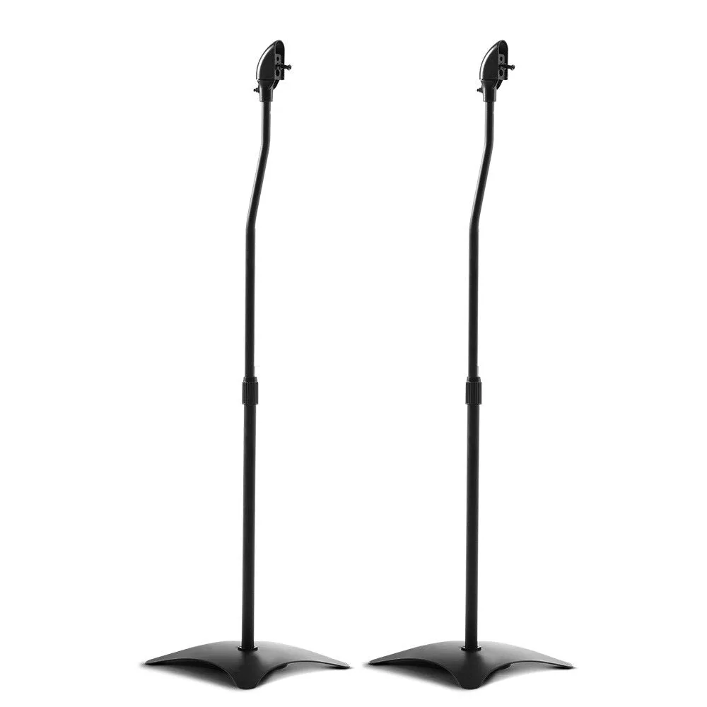 Adjustable Height Surround Sound Speaker Stands, Steel, 2pcs, Alpha