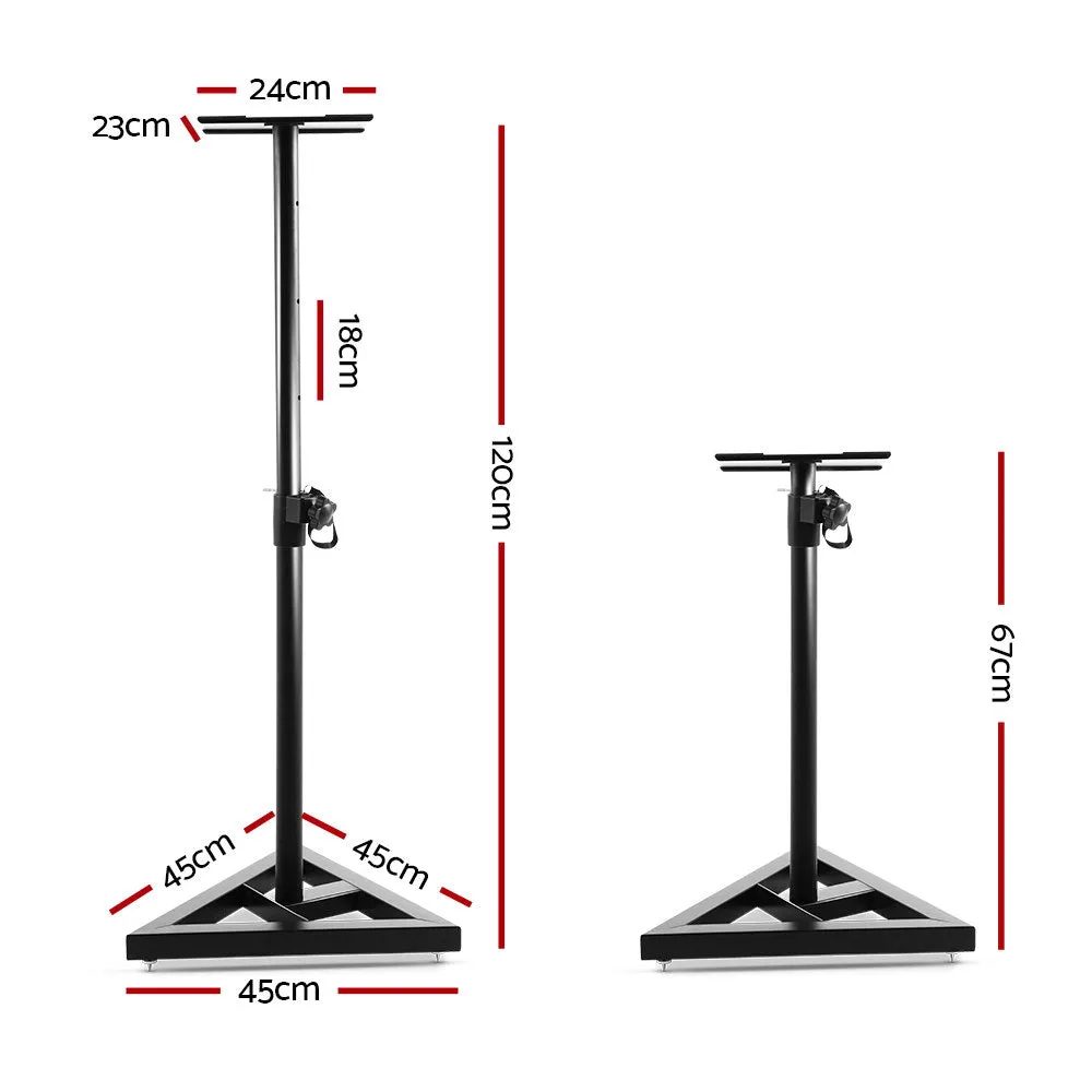 Adjustable Steel Speaker Stands 67-120cm 2pcs – Alpha