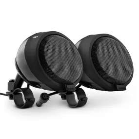 Amplified Handlebar Mount Speaker Pods for Motorcycles with 5.0 Bluetooth