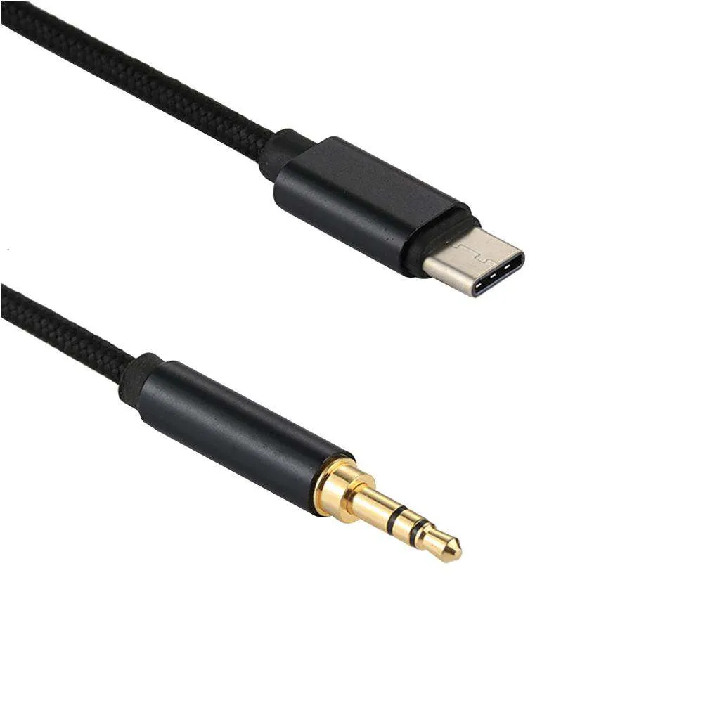 AMZER® Type-C Male to 3.5mm Male Audio Cable - Black