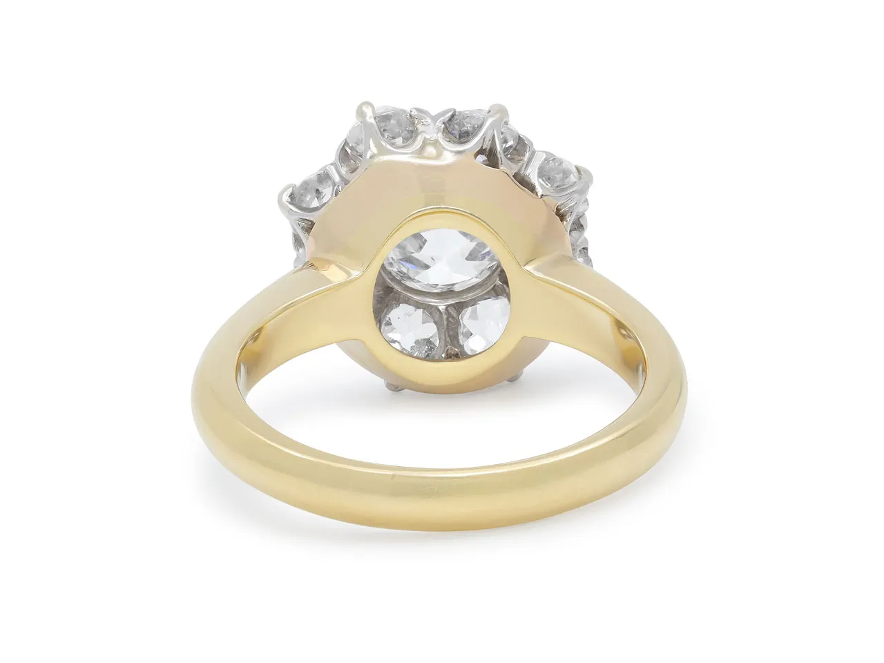 Antique Edwardian Transitional Cut Diamond Cluster Ring in 18K Gold