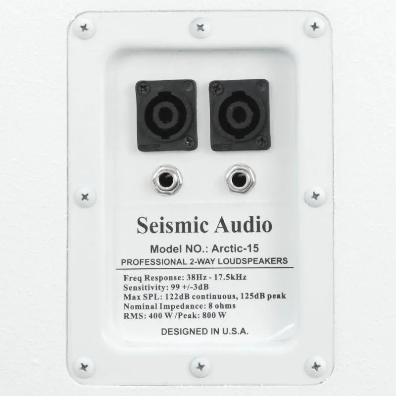 Arctic 15 - Pair of Premium White 15" Loudspeakers or Monitors - Church Series