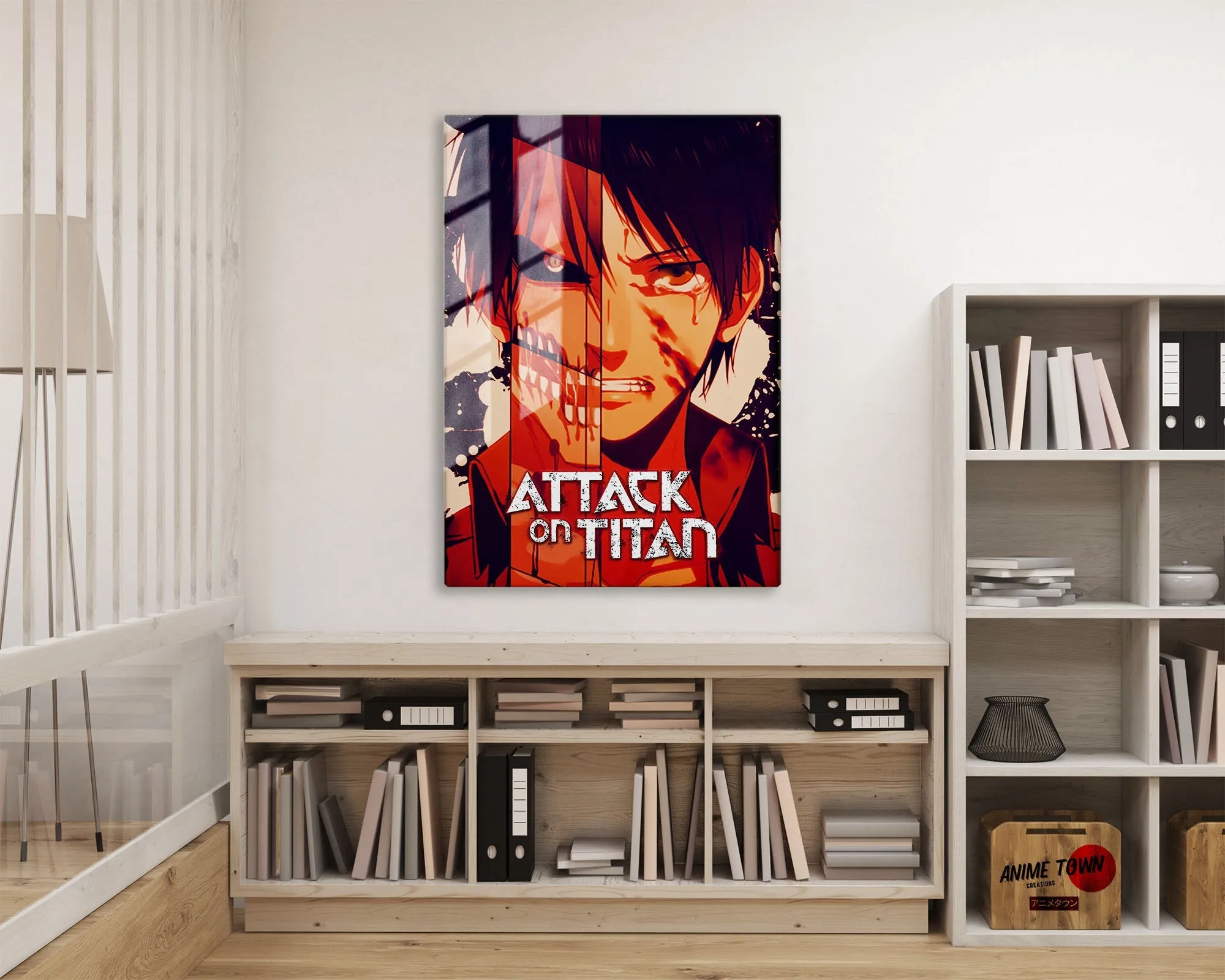 Attack on Titan Eren Split Metal Poster