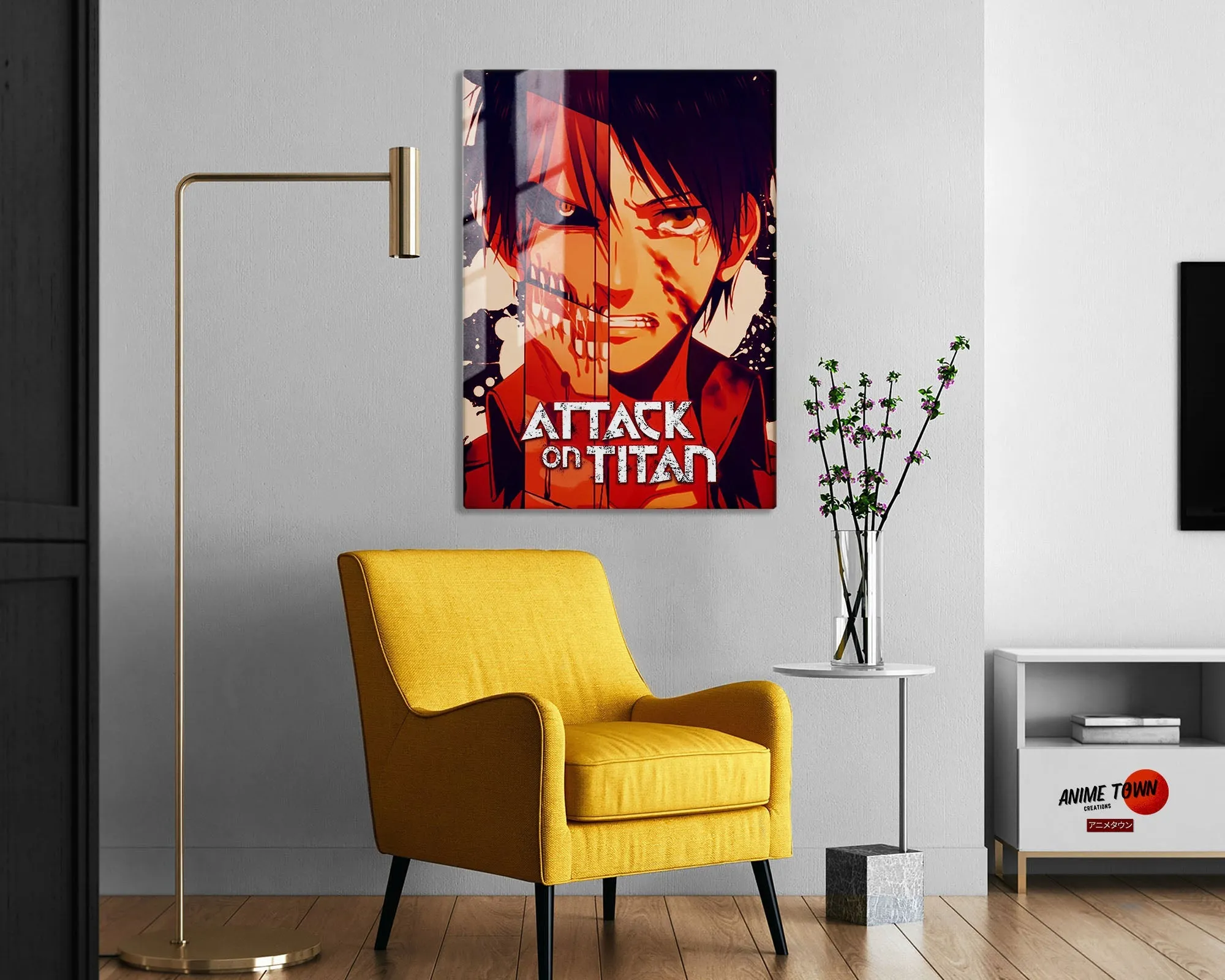 Attack on Titan Eren Split Metal Poster