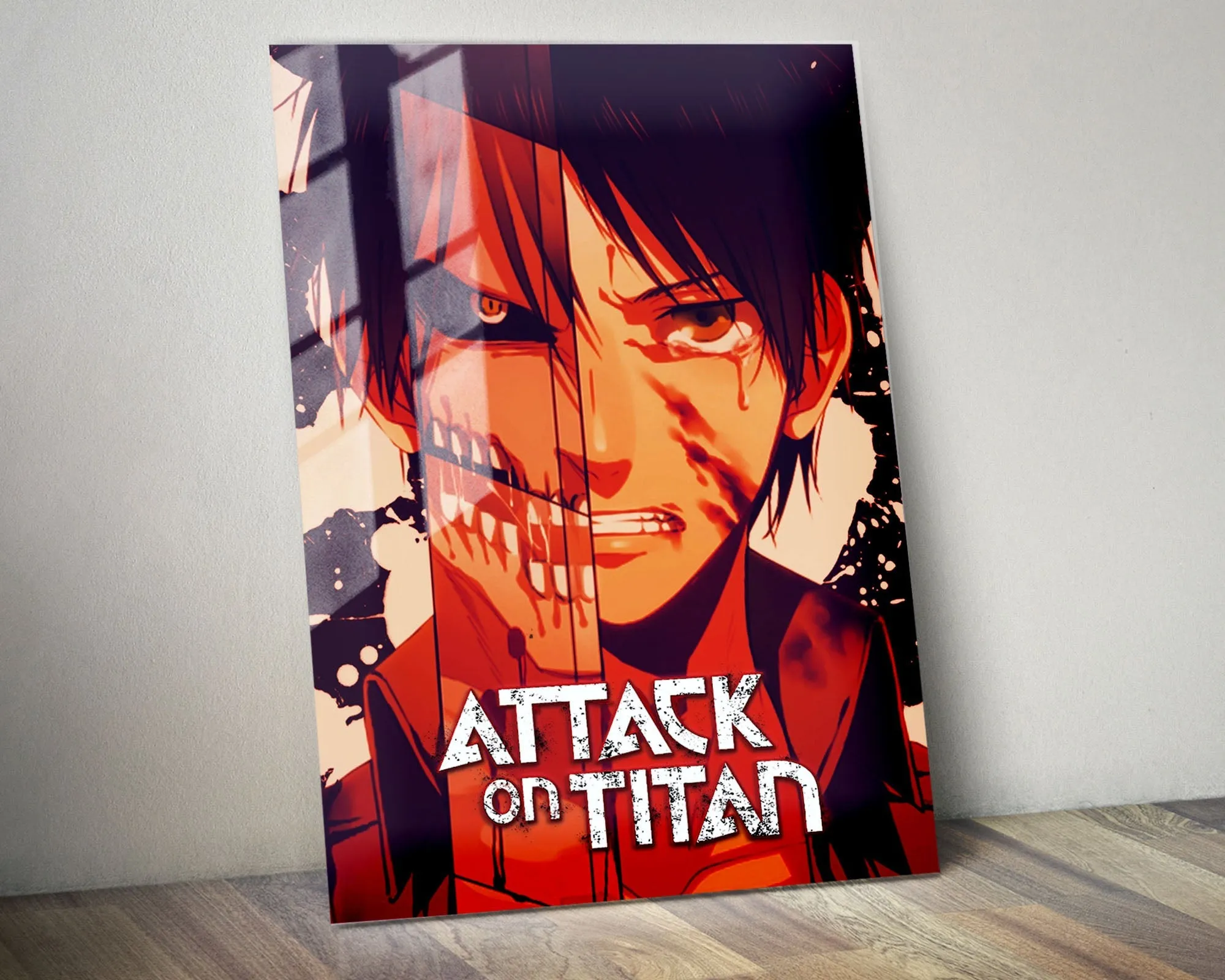 Attack on Titan Eren Split Metal Poster