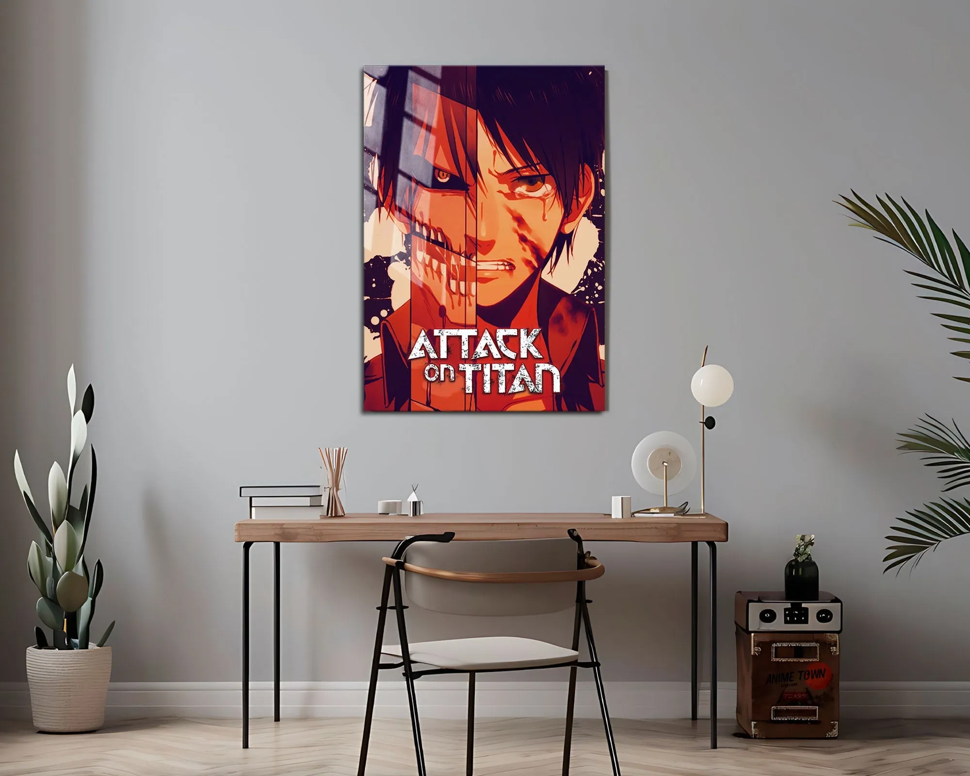 Attack on Titan Eren Split Metal Poster