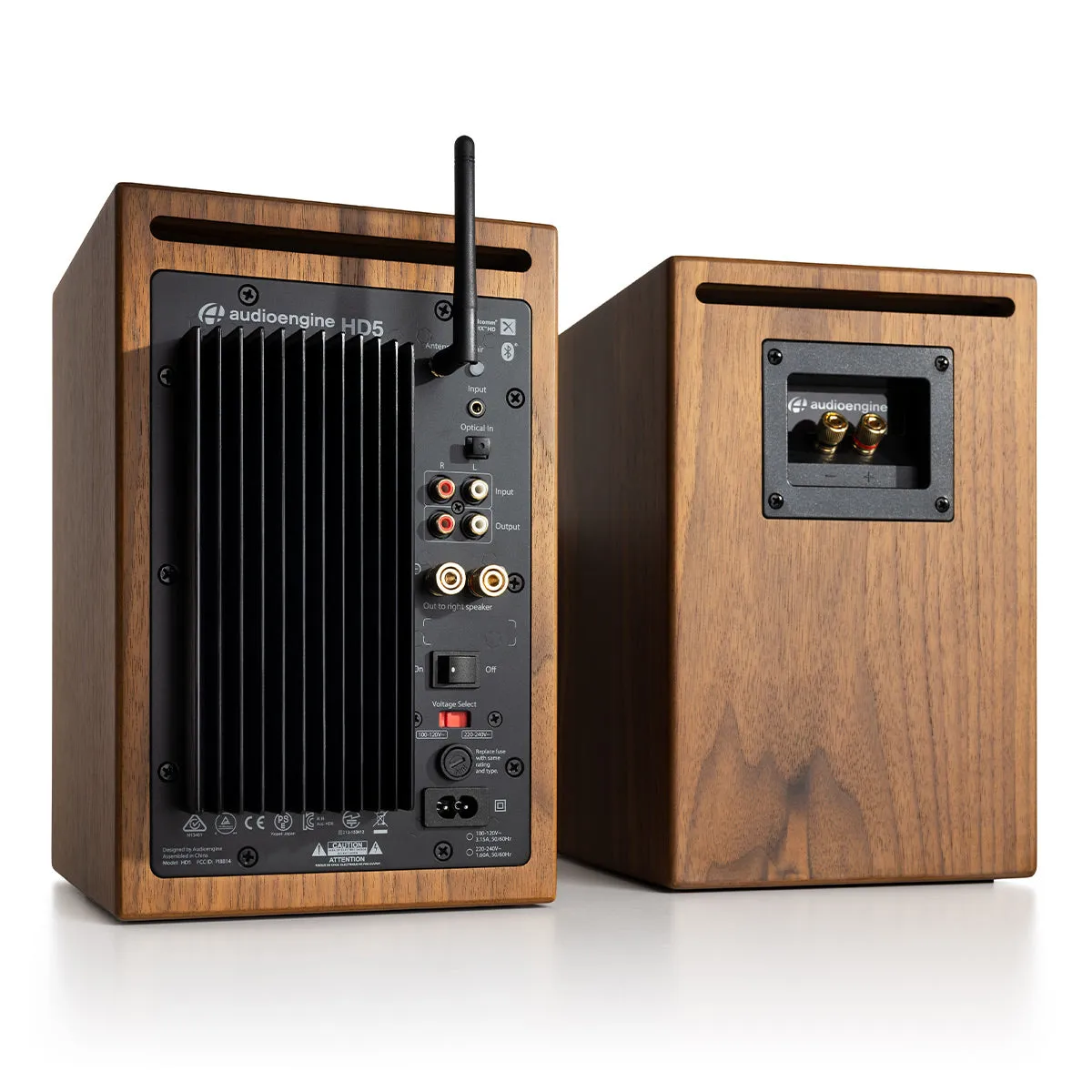 Audioengine HD5 Powered Bluetooth Bookshelf Speakers - Pair (Veneer Walnut)