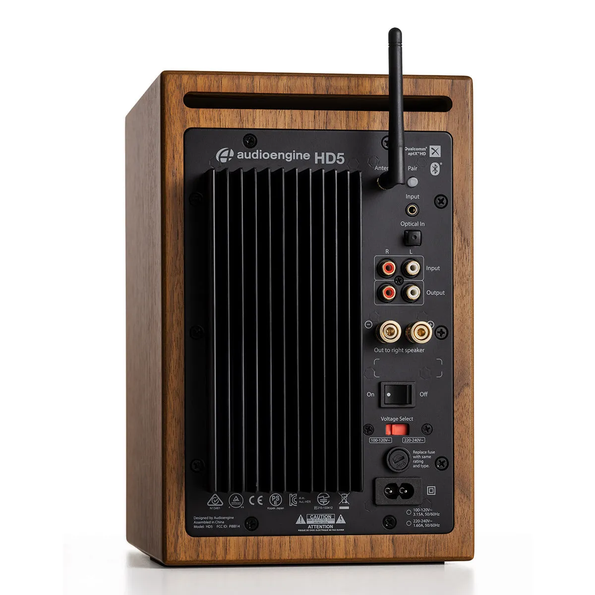 Audioengine HD5 Powered Bluetooth Bookshelf Speakers - Pair (Veneer Walnut)