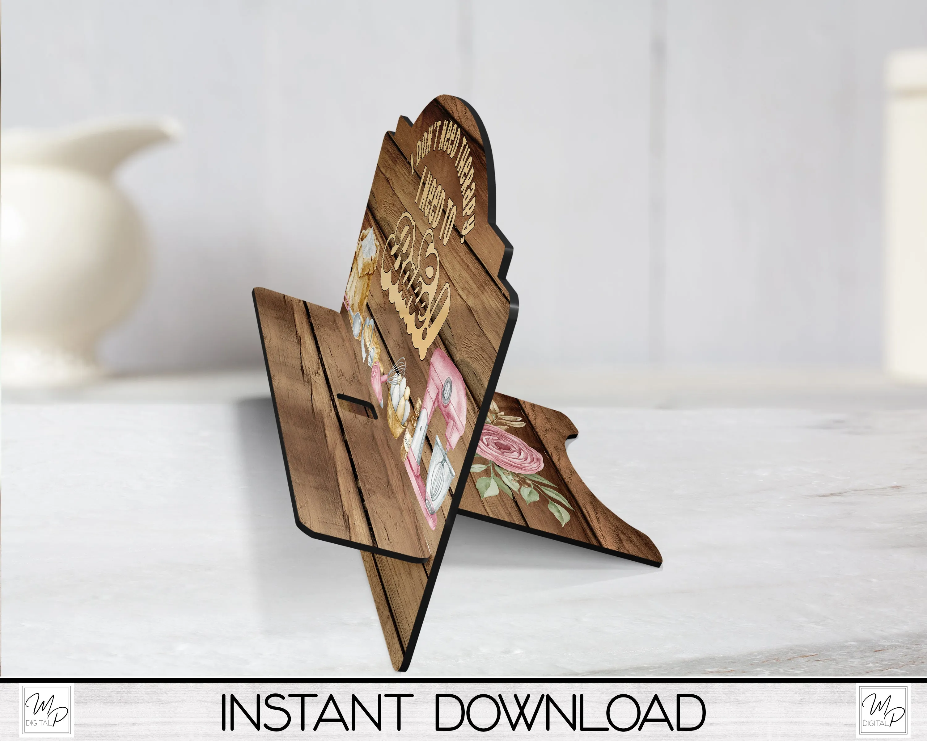 Baking Cookbook / Tablet Stand PNG for Sublimation Design, Digital Download