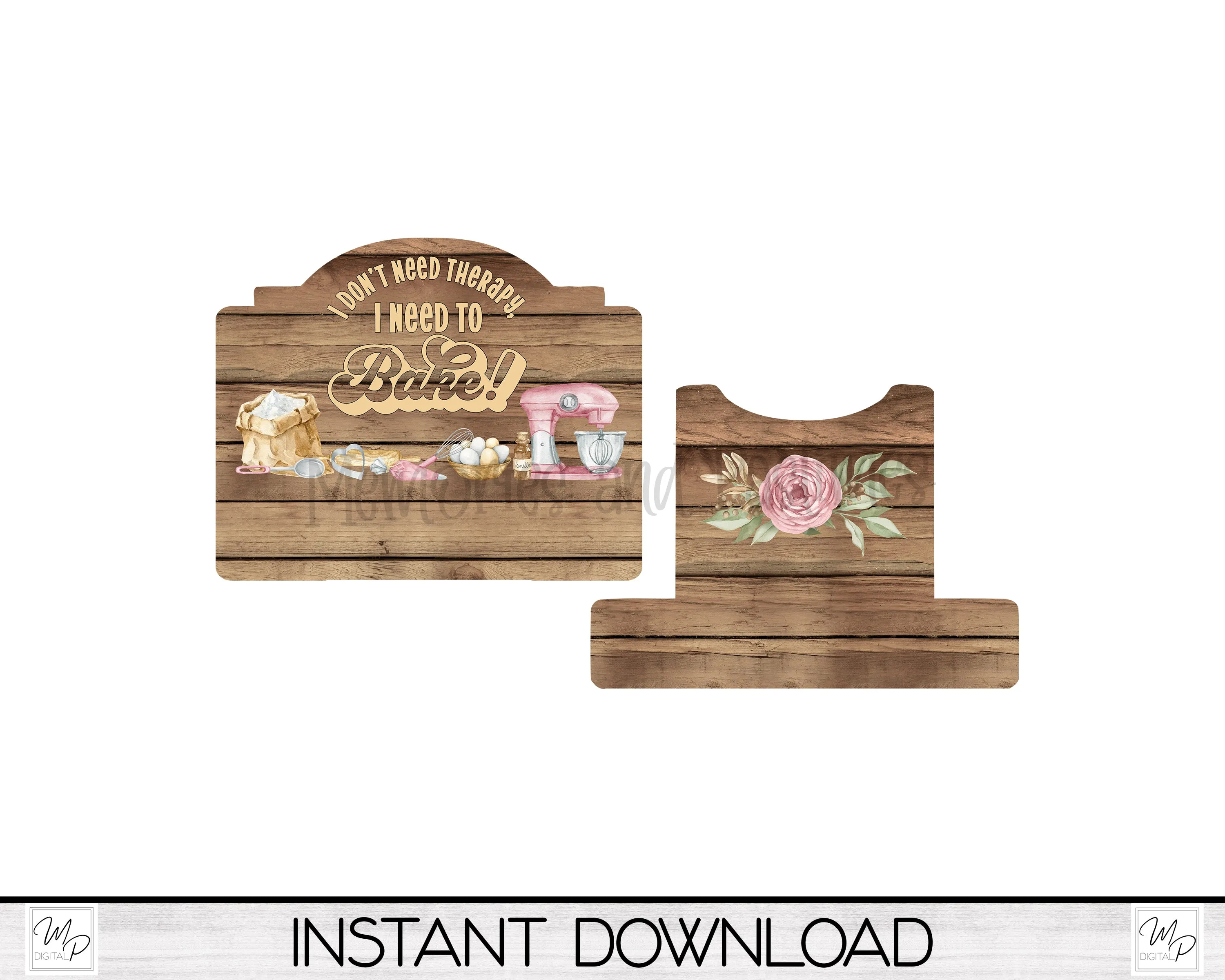 Baking Cookbook / Tablet Stand PNG for Sublimation Design, Digital Download