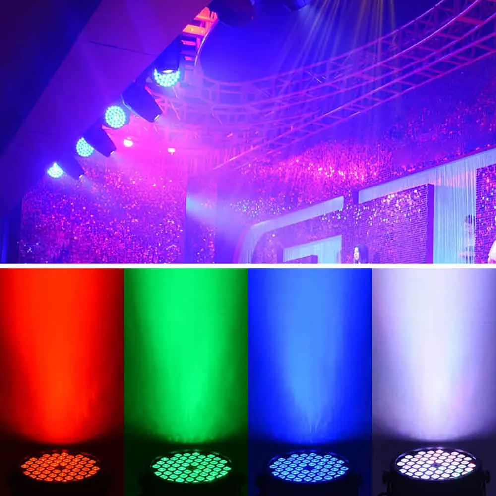 Betopper LED Mini Flat Par Light 54x1.5W RGB 3-IN-1  For Church Wedding