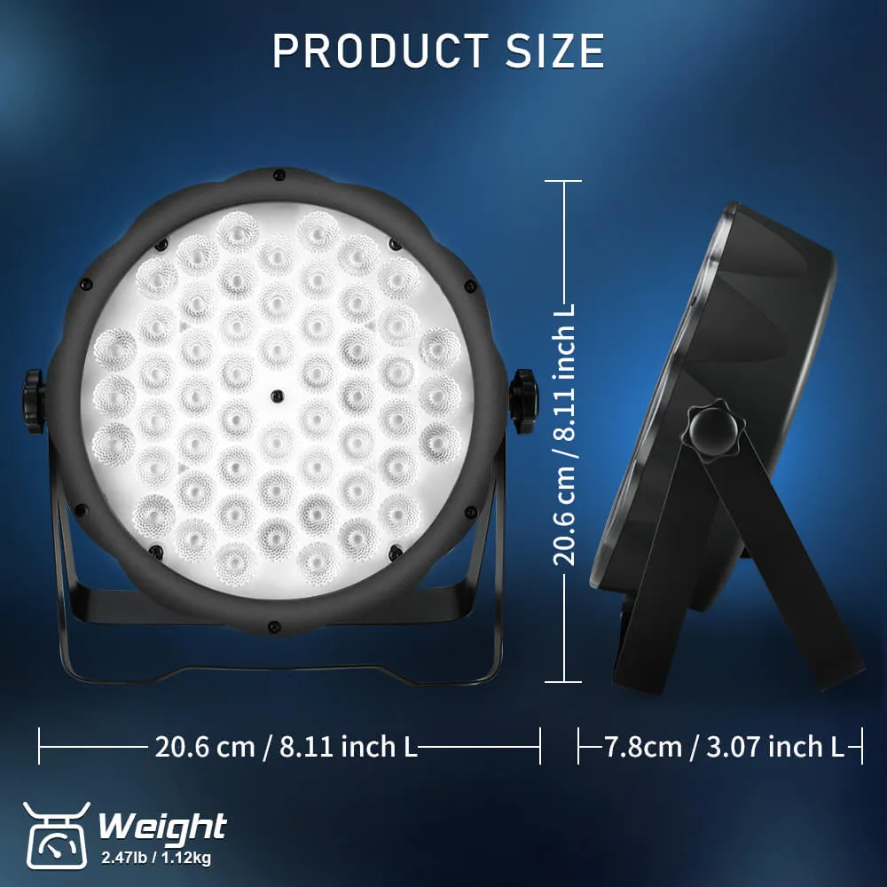 Betopper LED Mini Flat Par Light 54x1.5W RGB 3-IN-1  For Church Wedding