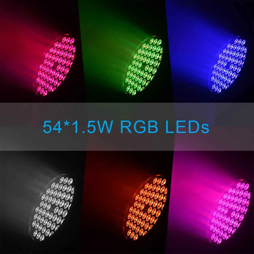 Betopper LED Mini Flat Par Light 54x1.5W RGB 3-IN-1  For Church Wedding
