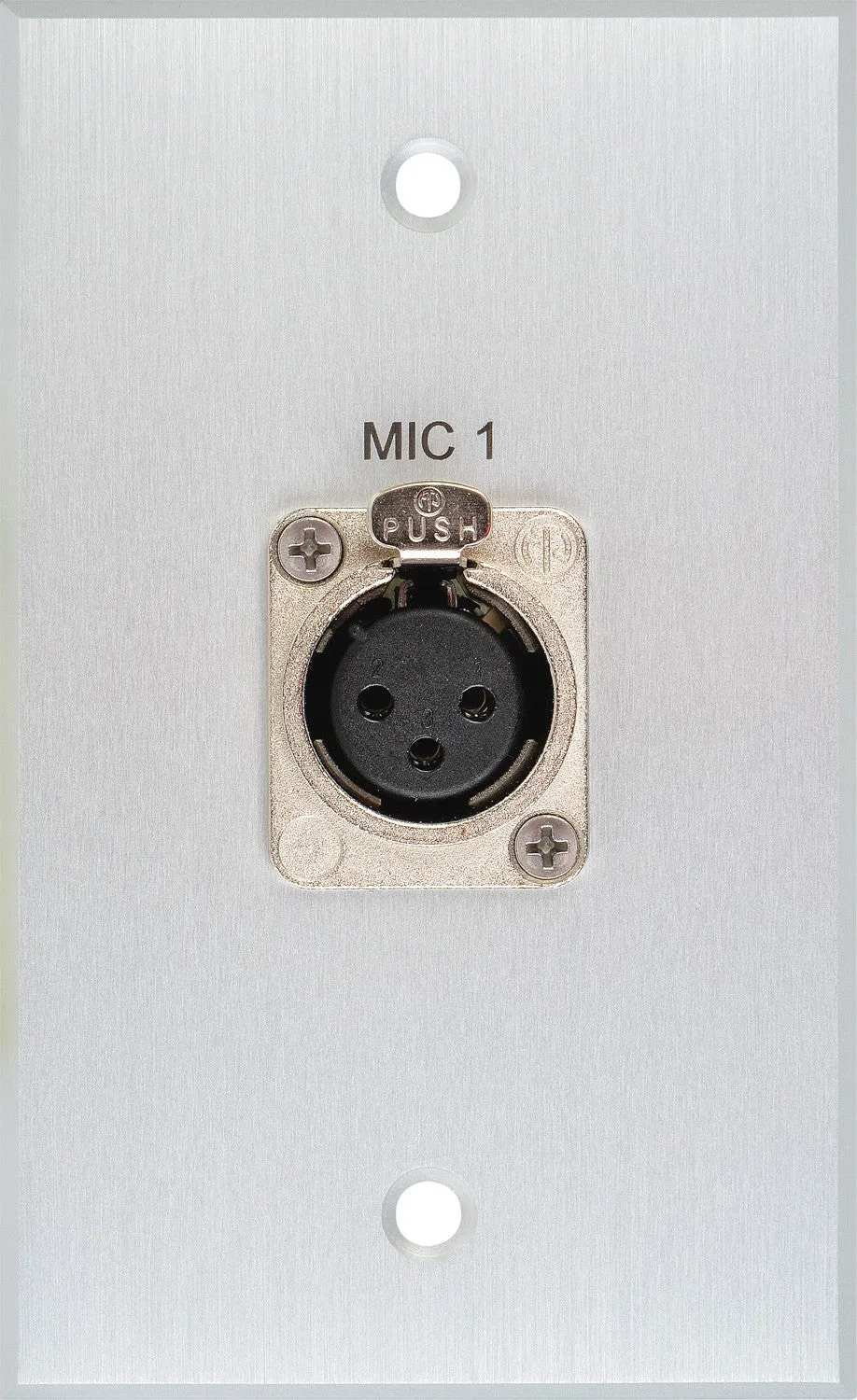 Board Room 1 Gang Black Anodized with 1 Neutrik 3-Pin XLR Female Connector