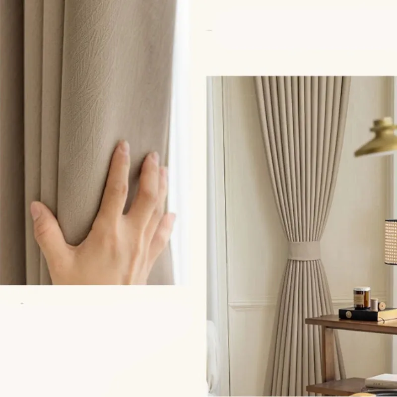 Briana Purple Velvet Jacquard Blackout Soundproof Custom Curtain