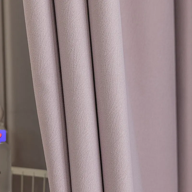 Briana Purple Velvet Jacquard Blackout Soundproof Custom Curtain