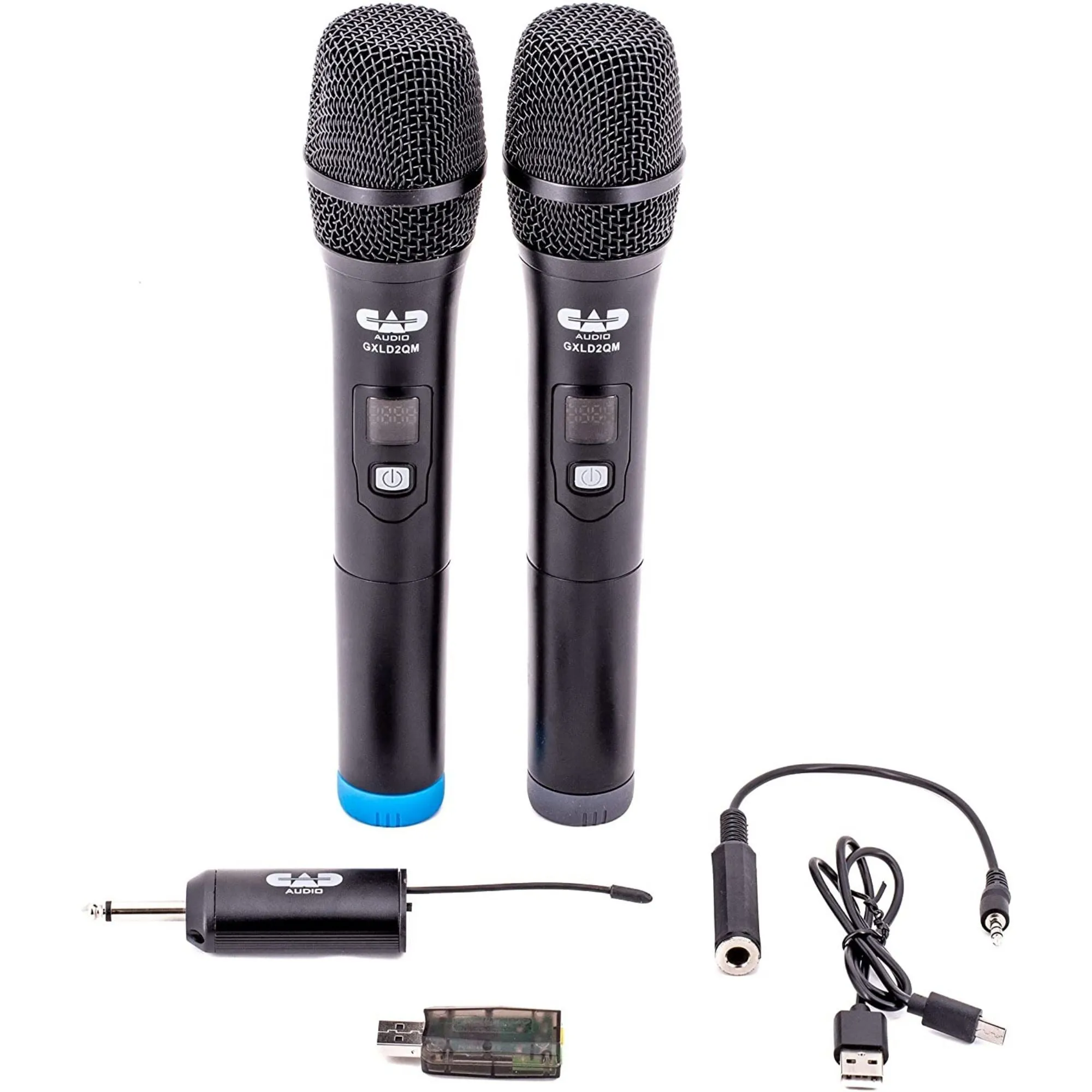 CAD Audio GXLD2QM Dual-Channel Digital Wireless Handheld Microphone System with USB and TRS Adapters