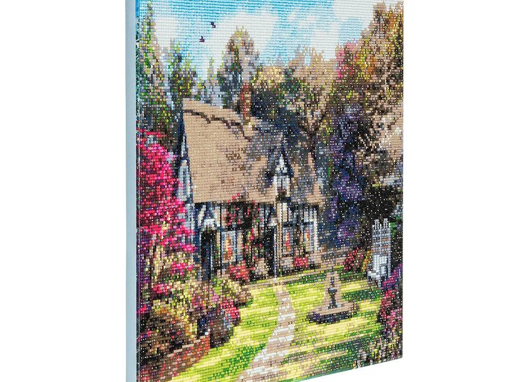 CAK-A29: "Country Cottage" Framed Crystal Art Kit, 40 x 50cm