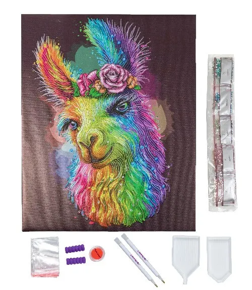 CAK-QVC-4050L-20: "Rainbow Smiles" (special crystals) 40x50cm Crystal Art Kit
