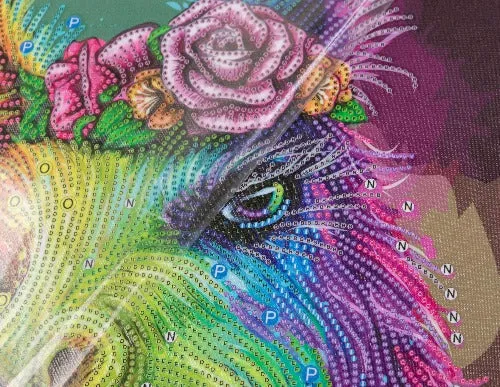 CAK-QVC-4050L-20: "Rainbow Smiles" (special crystals) 40x50cm Crystal Art Kit