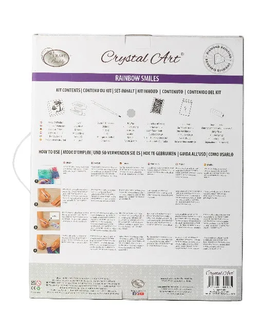 CAK-QVC-4050L-20: "Rainbow Smiles" (special crystals) 40x50cm Crystal Art Kit