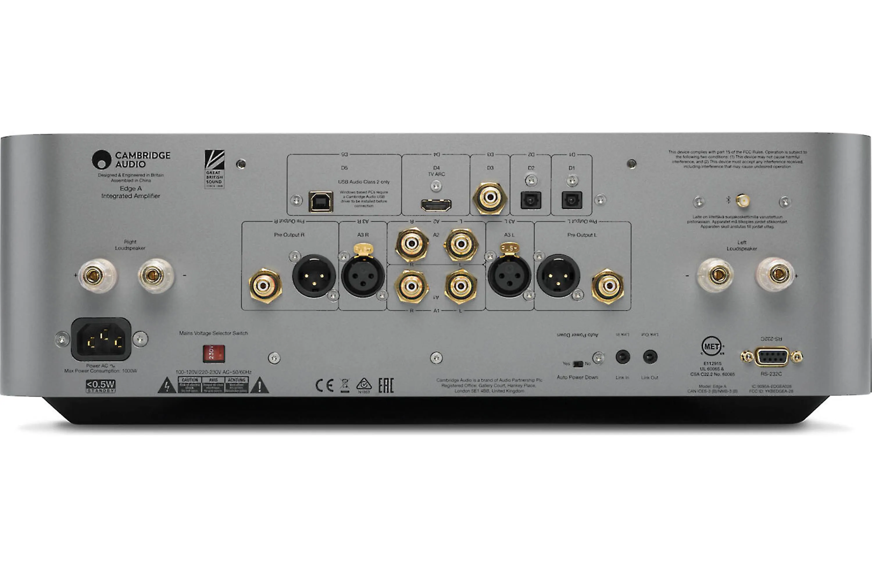 Cambridge Audio Edge A Integrated Amplifier with Built-in DAC and Bluetooth