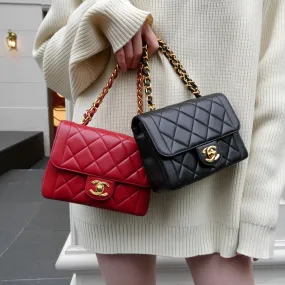 CHANEL 1994-1996 Mini Border Flap Handbag 45615