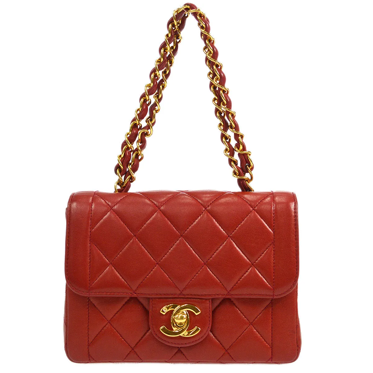 CHANEL 1994-1996 Mini Border Flap Handbag 45615