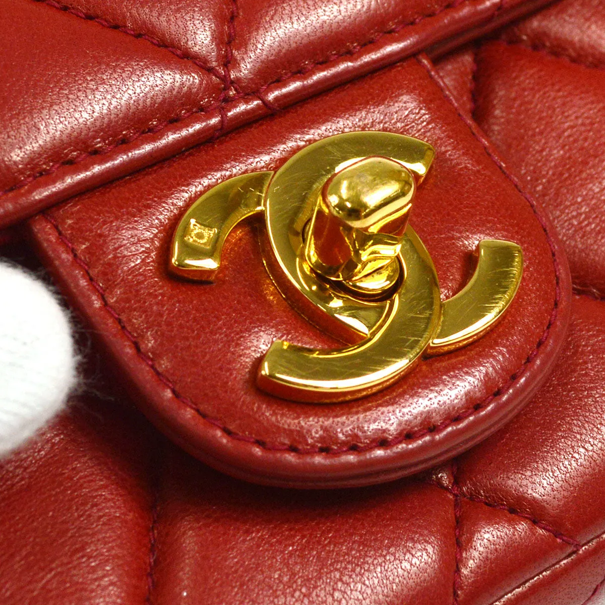 CHANEL 1994-1996 Mini Border Flap Handbag 45615