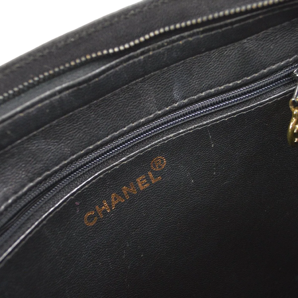 CHANEL 1997-1999 Chain Hand Bag Black 82578