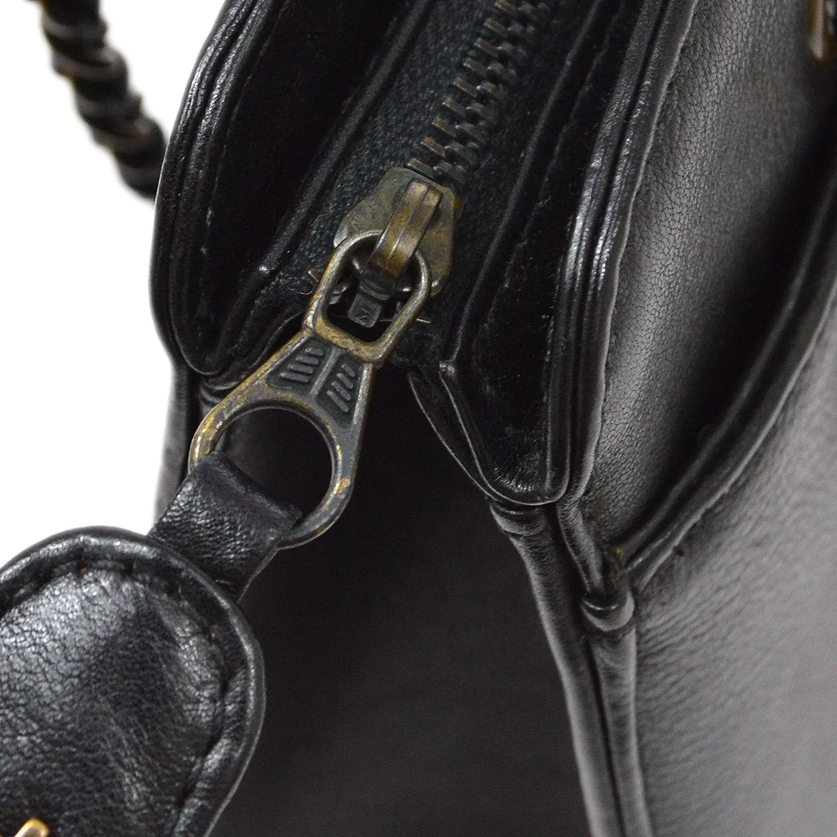 CHANEL 1997-1999 Chain Hand Bag Black 82578