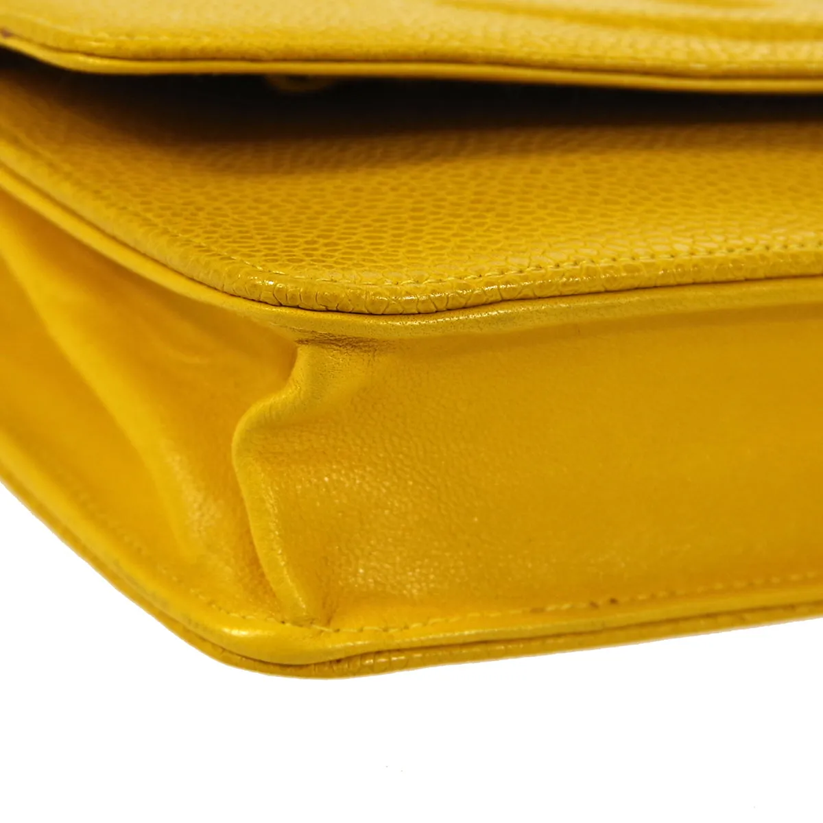 CHANEL 1997-1999 Timeless WOC Yellow Caviar 27238