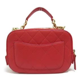 CHANEL 2wayChainShoulder Bag Red Caviar Skin [Grained Calf]