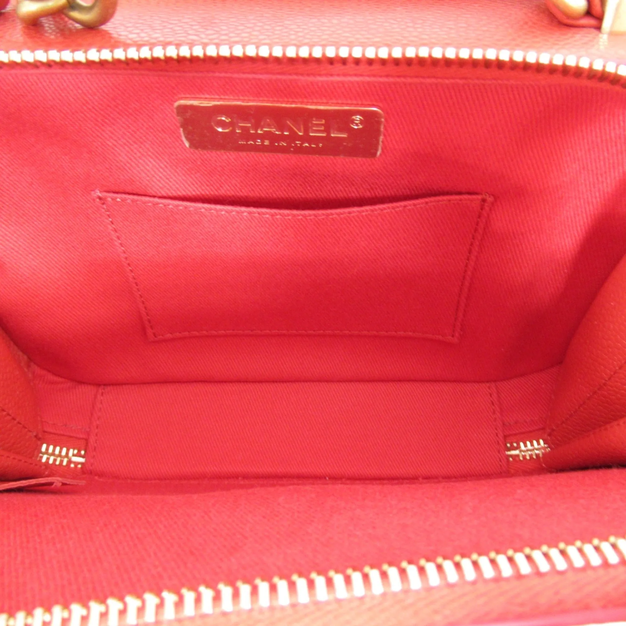 CHANEL 2wayChainShoulder Bag Red Caviar Skin [Grained Calf]